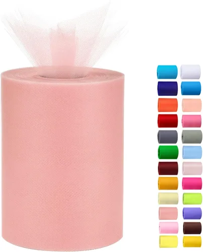 Vista 29 de Rollos de tul de 6 pulgadas por 100 yardas (300 pies) de tela de carrete de tul para bricolaje, faldas tutú, bodas, baby shower, manualidades