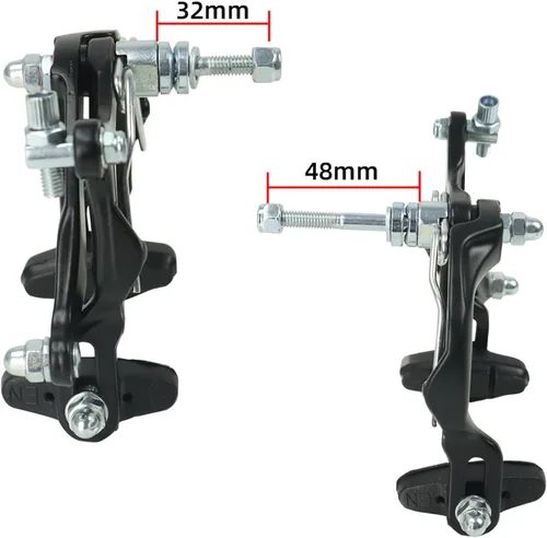 Vista 3 de FOMTOR Juego de pinzas de freno C para bicicleta, freno trasero y delantero, aleación de aluminio, freno lateral para MTB, bicicleta de montaña