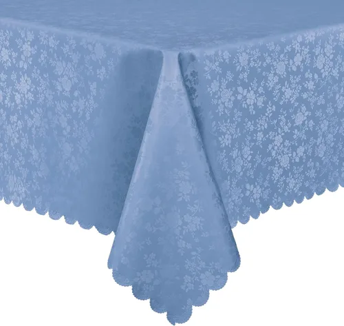 Vista 33 de Smiry Mantel cuadrado, mantel de vinilo resistente al agua, lavable, para cocina y comedor (azul bebé, 54 x 54 pulgadas)