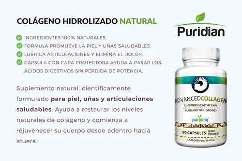 Vista 2 de Colágeno súper hidrolizado puro y concentrado natural en pastillas con fórmula avanzada que mejora la calidad de tu piel, cabello, articulaciones.