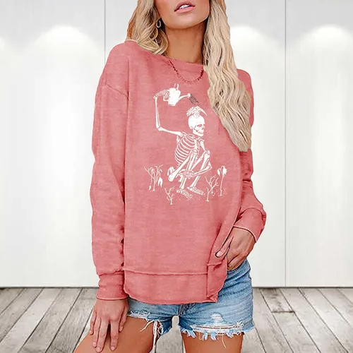 Vista 2 de Moda para mujer Y2k cómoda holgada estética casual de gran tamaño chaqueta de otoño Y2k esqueleto