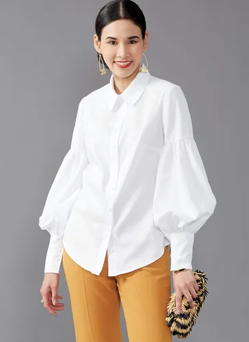 Vista 3 de McCall 's Patterns McCall's - Blusa holgada con botones para mujer, patrones de costura, tallas 14-22