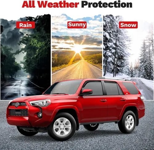Vista 7 de Canvcle 4Runner - Protectores de lluvia – Viseras de ventana para Toyota 4Runner 2010-2024, deflectores de viento de ventana lateral con cinta