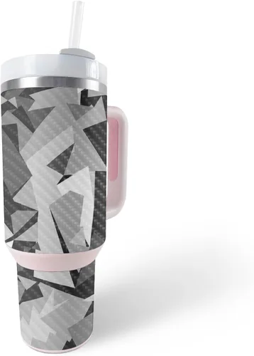 Vista 27 de MightySkins - Funda de fibra de carbono compatible con el vaso Stanley The Quencher H2.0 FlowState de 40 onzas, vida útil, acabado de fibra