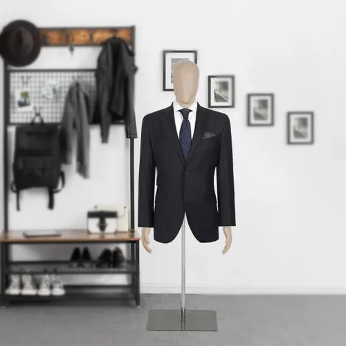 Vista 10 de Maniquí femenino, torso de maniquí, medio cuerpo, 49.6-63.4 pulgadas, modelo de vestido de costura, soporte de maniquí de exhibición