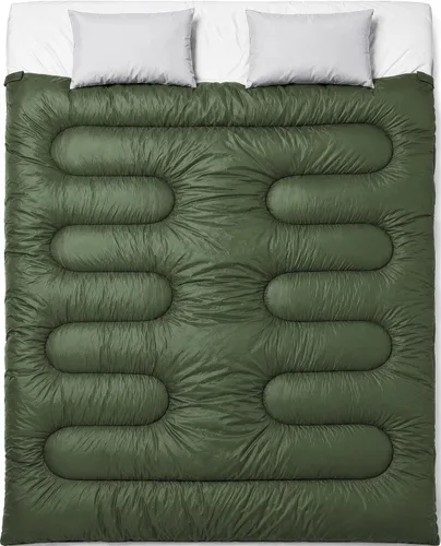 Vista 18 de MalloMe Sacos de dormir para adultos en clima frío y cálido – Saco de dormir para niños, niñas, niños – Accesorios ligeros esenciales de camping