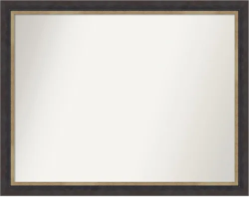 Vista 295 de Amanti Art Espejo personalizado, espejo de baño negro Astor, espejo de pared o espejo de tocador de baño sobre el fregadero (25 x 25 pulgadas)