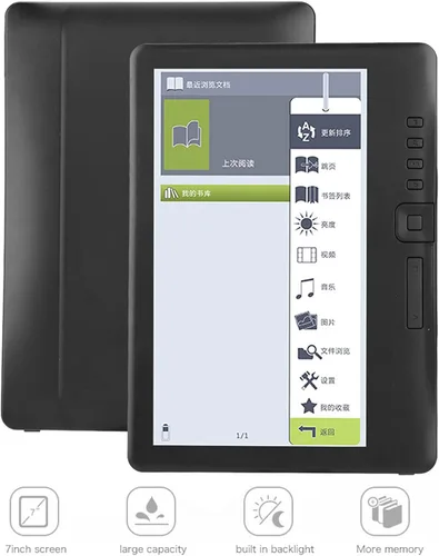 Vista 3 de Lector de libros electrónicos, lector de libros electrónicos TFT LCD de 7 pulgadas, dispositivo digital impermeable de mano con funciones multimedia