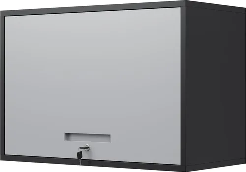 Vista 14 de Yizosh Armario de garaje de metal con puertas, armario de almacenamiento montado en la pared, gabinete de herramientas flotante para sótano, cocina