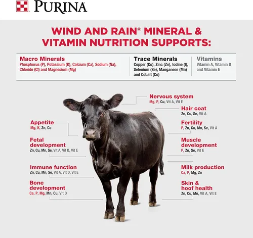 Vista 7 de Purina Wind & Rain Texas All Season 7.5 Complete ALTOSID Fly Control Ganado Mineral Bolsa de 50 libras