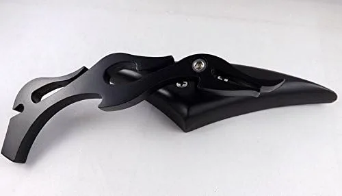 Vista 2 de HONGK - Mini espejos laterales retrovisores para motocicleta compatibles con Harley Black [B01C0SR1VK]