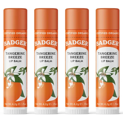 Vista 16 de Badger Juego de Bálsamo Labial Orgánico Clásico - Caja Amarilla, Juego de Regalo de Hidratante Labial Ligero y Sedoso de Larga Duración, Paquete