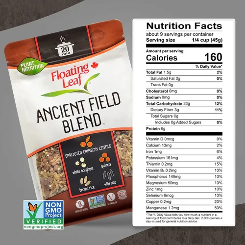 Vista 2 de Floating Leaf Ancient Field Blend, sin OMG, sin gluten, 14 onzas (paquete de 6)