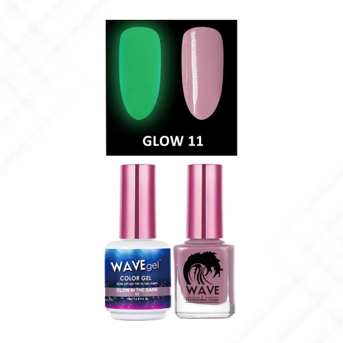 Vista 22 de Wavegel WAVEGEL - Juego de gel y esmalte de uñas a juego - Brilla en la oscuridad - # 01