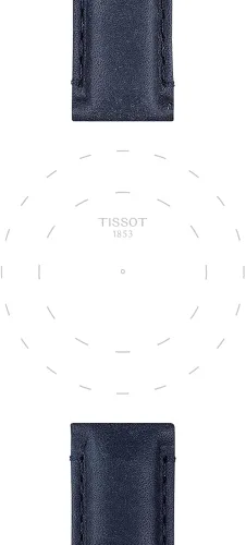Vista 3 de Correa de reloj Tissot de piel negra, 20 (Modelo T852046831)