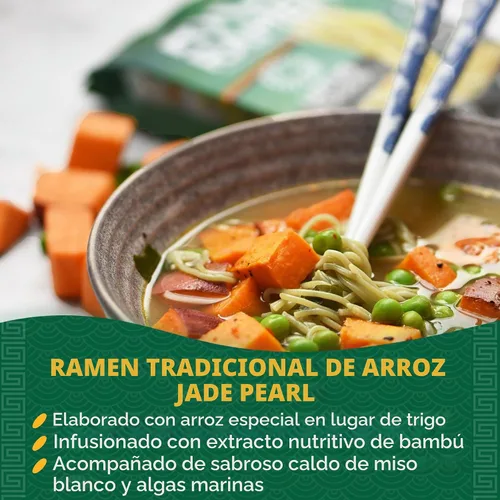 Vista 3 de Lotus Foods Jade Pearl Organic Rice Ramen - Bolsas de 2.8 onzas (paquete de 10)