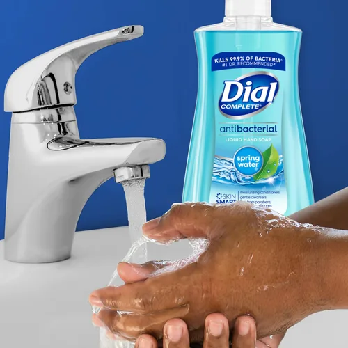 Vista 7 de Jabón líquido antibacterial para manos Dial, de áloe, de 7.5 oz