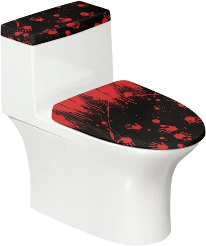 Vista 38 de Funda de asiento de inodoro de mármol blanco dorado para baño, cubierta de tapa de tanque de inodoro suave, 2 piezas, fundas de inodoro con tela
