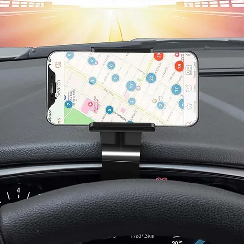 Vista 4 de Soporte de teléfono para salpicadero, soporte de teléfono para automóvil, antideslizante, clip universal para 3-6.5 pulgadas MP4 PDA