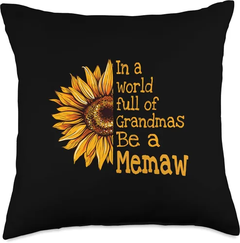 Vista 5 de Unique Christmas Birthday Mother's Day Gifts Shop In A World Memaw - Almohada especial para abuela, 16 x 16 pulgadas, multicolor