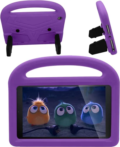 Vista 67 de Funda para tablet Kindle Fire 7 para niños (12.ª generación, versión 2022) con mango de pie de apoyo de forraje resistente, espuma EVA suave, a