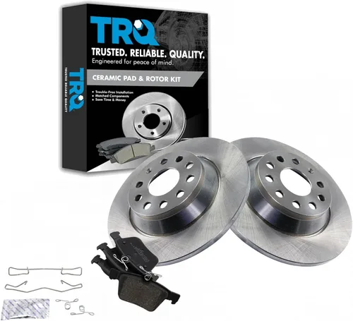 Vista 152 de TRQ Juego de pastillas de freno y rotor de cerámica trasera compatible con Honda Accord V6 1998-02 3.0L con frenos de disco traseros 02-06 Acura RSX