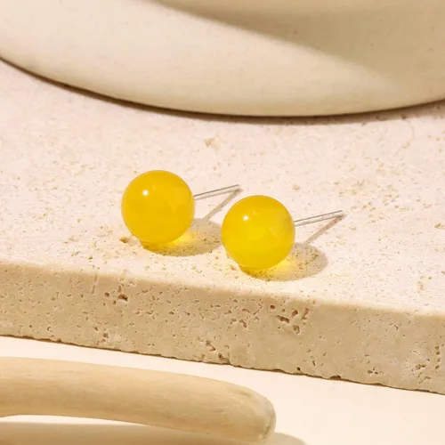 Vista 63 de Natural Stone Stud Earrings for Women 8mm Sterling Silver Genuine Gemstone Earrings Handmade Sterling Silver Crystal Stud Earrings for Women