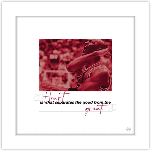 Vista 9 de Trends International Gallery Pops Michael Jordan - Póster de pared con cita de corazón, 12 x 12 pulgadas, versión de marco negro