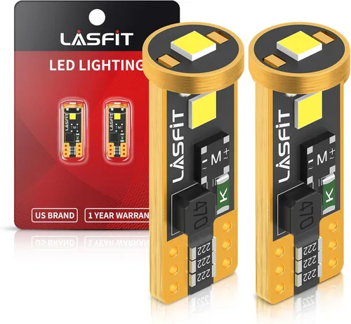 Vista 16 de LASFIT Bombilla LED de 194 color rojo 168 T10 192 2825 W5W Canbus sin errores, sin polaridad, 400 lúmenes, extremadamente brillante para luz