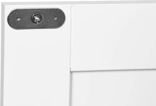 Vista 5 de NewCosmos Gabinete de almacenamiento de piso de baño con estante ajustable de doble puerta, color blanco