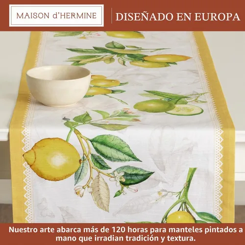 Vista 2 de Maison d' Hermine Camino de mesa 100% algodón 14.50 x 72 pulgadas (una sola capa)