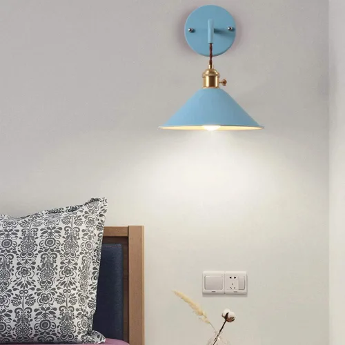 Vista 4 de Mengjay -Apliques de pared vintage, lámpara de pared industrial Edison E26, iluminación de pared retro para interiores, lámparas de pared LED