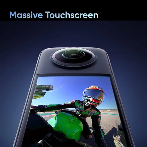 Vista 3 de Insta360 X3 - Cámara de acción 360 impermeable con sensores de 1/2 pulgada de 48 MP, video HDR 360 de 5.7K, foto 360 de 72 MP, lente única 4K, modo