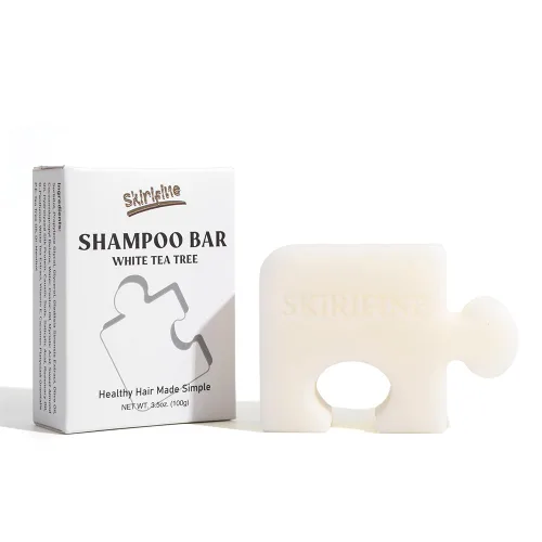 Vista 8 de Barra de champú sólido de limón en forma de rompecabezas, control de aceite y refrescante para cabello normal a graso, aroma crujiente y limpio, sin