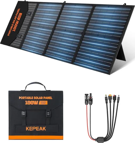 Vista 13 de KEPEAK Panel Solar para Cámara Ring al Aire Libre, Cargador Solar Pequeño de 5V con Tipo C o Micro USB, Solo para Batería de Cámara Stick Up Cam