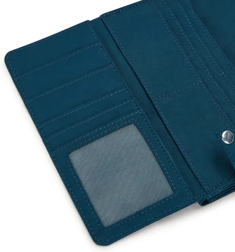 Vista 5 de Kipling Money Land para mujer, tecnología RFID anti-hacker, billetera de nailon a presión