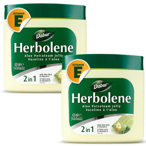 Vista 7 de Dabur herbolene Aloe vaselina con Aloe Vera y Vitamina E – 425 ml