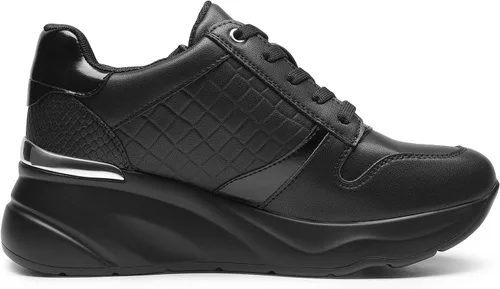 Vista 2 de DREAM PAIRS Zapatos deportivos de cuña para mujer, plataforma de tacón alto, zapatos de moda para uso casual y diario