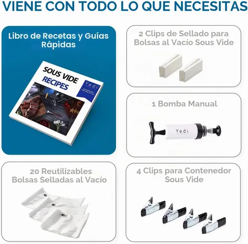 Vista 3 de Yedi Infinity Sous Vide - Cocina de 1000 W con temperatura de precisión
