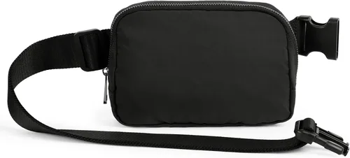 Vista 5 de ODODOS Minicangurera unisex con correa ajustable, para entrenamiento, correr, viajes o senderismo, negro 2, talla única
