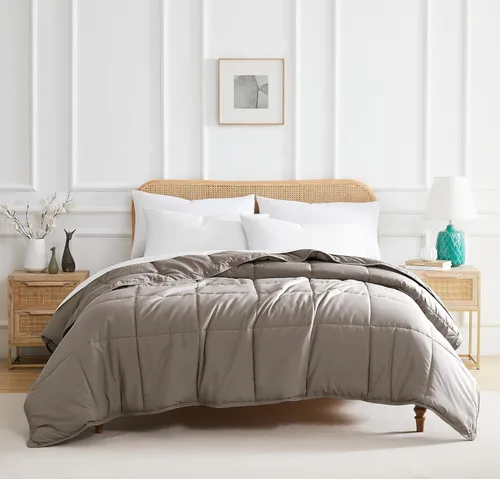 Vista 17 de Edredón ligero Southshore Fine Linens Vilano Springs, Microfibra, Gris Acero, Full/ Queen