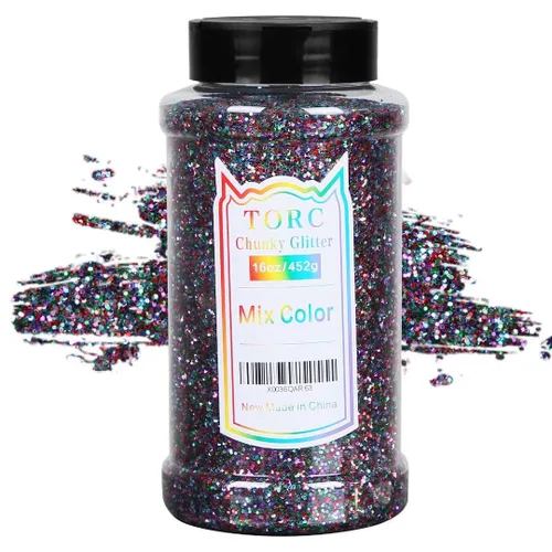 Vista 27 de TORC Brillantina gruesa negra de 4 onzas para manualidades de resina, tumblers, maquillaje cosmético, arte de uñas, decoración de festivales