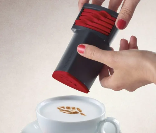 Vista 5 de Aerolatte Cappuccino Artist, para arte de café con leche, juego de 6 plantillas decorativas