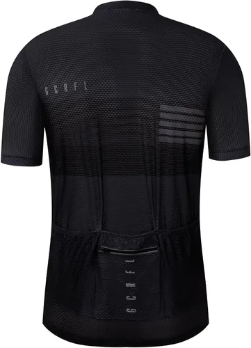 Vista 38 de GCRFL Maillot de ciclismo para hombre con 3+1 bolsillos con cremallera manga corta ciclismo ciclismo camiseta de ciclismo transpirable tela de malla
