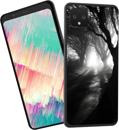 Vista 68 de Funda delgada para Google Pixel 4 XL, funda delgada de silicona de TPU suave a prueba de golpes para Google Pixel 4 XL, cruz negra