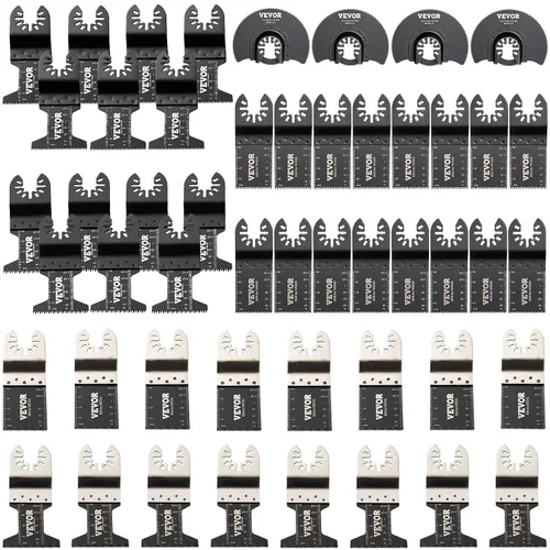 Vista 10 de VEVOR 100 piezas de cuchillas oscilantes, kit de cuchillas de multiherramienta de liberación rápida, cuchillas de herramienta HCS para madera