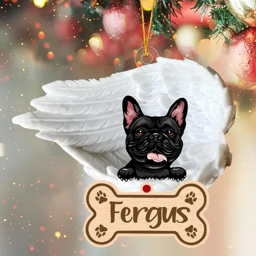Vista 82 de Adorno de perro afgano de 1 ángel, adorno acrílico 2D personalizado conmemorativo para perros, regalo por pérdida de mascotas, regalo