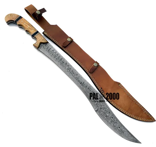 Vista 6 de PAL 2000 KNIVES HSK-9984 Espada hecha a mano de acero de Damasco de 26,5 pulgadas