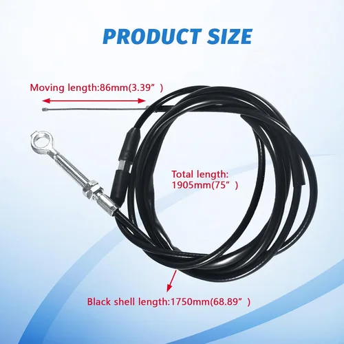 Vista 3 de 75 '' VM22 VM24 PZ27 Go-Kart Cable del acelerador - Extremo recto