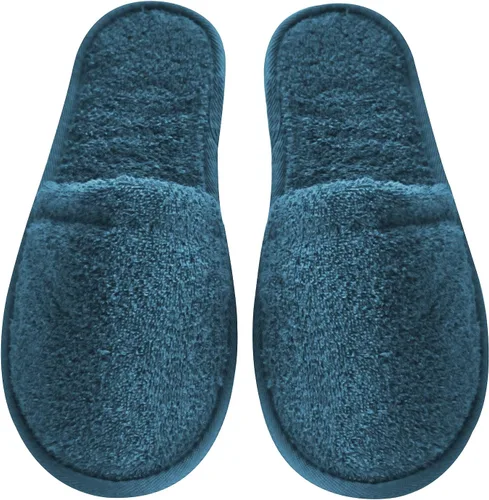 Vista 8 de Arus Pantuflas de algodón turco para hombre, de felpa de rizo para spa y baño